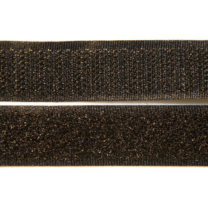 Selbstklebendes Klettband mit Haken + Flausch 10m Breite 20mm schwarz