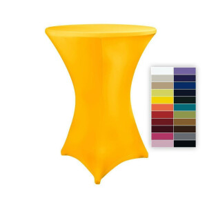 Cocktail table cover stretch 70-75cm  yellow