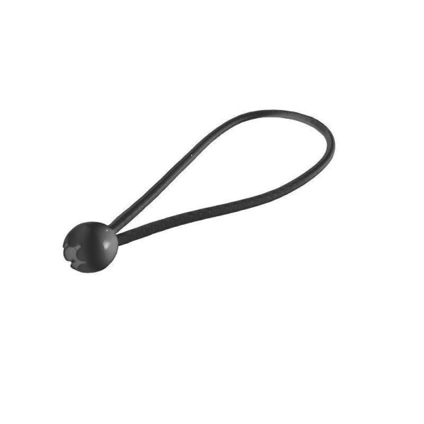 Elastic loop with mini hook, 25cm, white