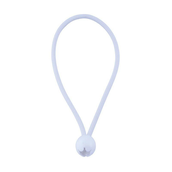 Elastic loop with mini hook, 25cm, white