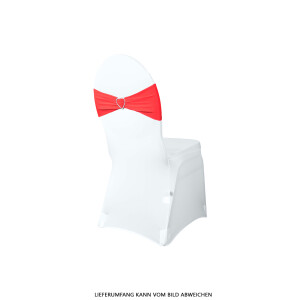 Chair decoration bow red with heart