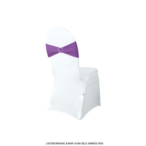 Chair decoration bow purple with heart