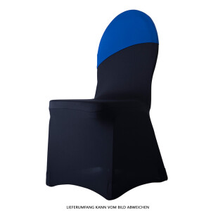 Chair decoration "cap" royal blue stretch