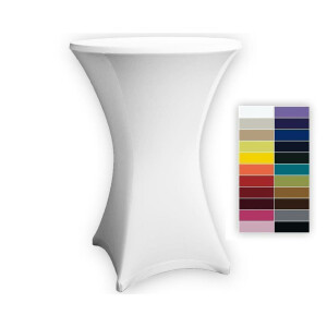 Cocktail table cover stretch 70-75cm  White